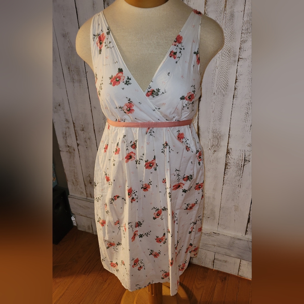 Beige Floral Dress